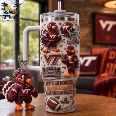 Virginia Tech Hokies Hokie Bird 40oz Edition Tumbler With Handle Virginia Tech Hokies Hokie Bird 40oz Edition Tumbler With Handle