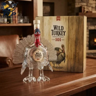 Wild Turkey 101 Sculpted Turkey 3D Bourbon Decanter Bottle