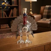 Wild Turkey 101 Sculpted Turkey 3D Bourbon Decanter Bottle 2 Wild Turkey bourbon glass bottle shaped like a turkey