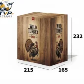 Wild Turkey 101 Sculpted Turkey 3D Bourbon Decanter Bottle 3 Wild Turkey 101 custom wooden box display from Tvpcomebackshop