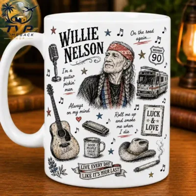 Willie Nelson Country Music Coffee Mug