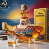 The Beatles Yellow Submarine glass decanter with packaging