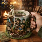 Yogi Bear 65th Anniversary Limited Collector Edition Mug 1 Yogi Bear 65th Anniversary commemorative mug with 3D sculpted characters from Tvpcomebackshop