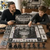 $uicideboy$ Limited Collector Edition Monopoly Board Game 2 Father and son playing the Suicideboys themed Monopoly board game by Tvpcomebackshop