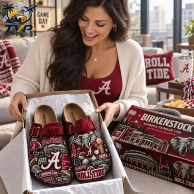 Alabama Crimson Tide  EST.1982 Suede Clogs