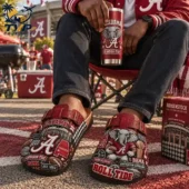 Alabama Crimson Tide EST.1982 Suede Clogs 3 Alabama Crimson Tide footwear with team graphics and logos from Tvpcomebackshop