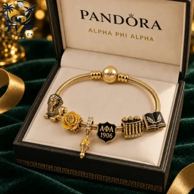 Alpha Phi Alpha 1906 Gold Charm Bracelet Set