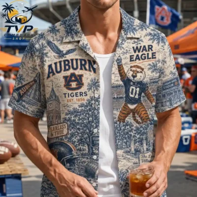 Auburn Tigers War Eagle 3D Hawaiian Shirt