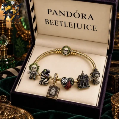 Beetlejuice Collectible Gold  Charm Bracelet Set