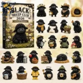 Collection of 24 unique black sheep acrylic ornaments from Tvpcomebackshop