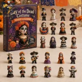 Day of the Dead costume advent calendar with 24 acrylic ornaments by Tvpcomebackshop