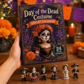 Day of the Dead Costume advent calendar with 24 acrylic ornaments