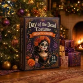 Day of the Dead Costume advent calendar with 24 acrylic ornaments