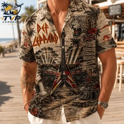 Def Leppard Pour Some Sugar On Me 3D Hawaiian Shirt