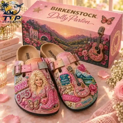 Dolly Parton 9 to 5 Pink Suede Clogs