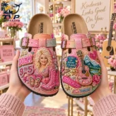 Dolly Parton 9 to 5 Pink Suede Clogs 2 Custom Dolly Parton inspired Birkenstock clogs by Tvpcomebackshop