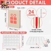 Tvpcomebackshop advent calendar DIY gift box kit with blister tray and hanging charms
