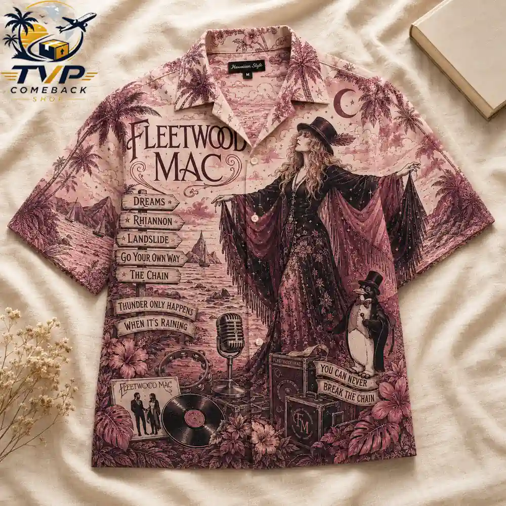 Fleetwood Mac Dreams 3D Hawaiian Shirt Fleetwood Mac Dreams 3D Hawaiian Shirt