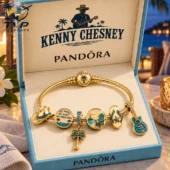 Kenny Chesney gold charm bracelet by Pandora