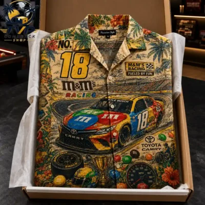 M&M Racing Kyle Busch No.18 3D Hawaiian Shirt