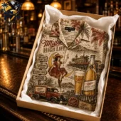 Miller High Life vintage-themed graphic shirt in a presentation box