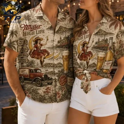 Miller High Life The Champagne of Beers 3D Hawaiian Shirt