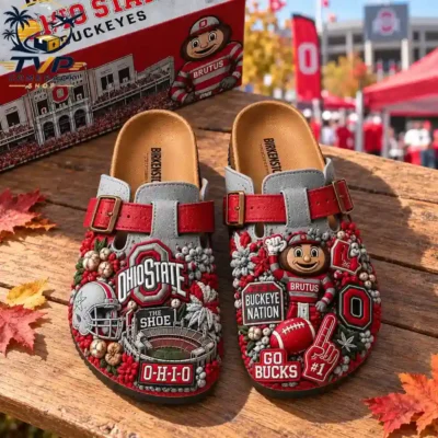 Ohio State Buckeyes Suede Clogs