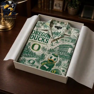 Oregon Ducks Mighty Oregon 3D Hawaiian Shirt
