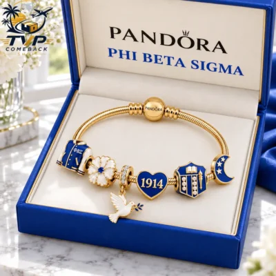 Phi Beta Sigma 1914 Colectible Gold Charm Bracelet Set
