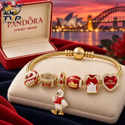 Sydney Swans The Bloods Gold Charm Bracelet Set