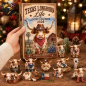 Texas Longhorn Life 24-Day Advent Calendar 2026 2 2026 Texas Longhorn Life Advent Calendar featuring 24 acrylic ornaments for Christmas.
