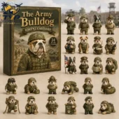 The Army Bulldog 24-piece acrylic ornament advent calendar set by Tvpcomebackshop